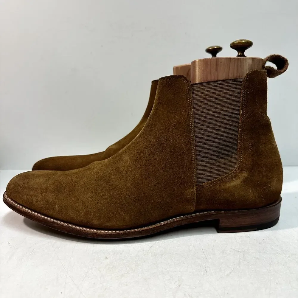 NEW HEELS Grenson Declan Chelsea Boots Snuff Suede Goodyear UK 10.5 F US 11.5 D
